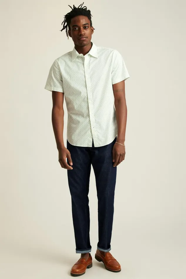 Men Casual Shirts Bonobos Riviera Short Sleeve Shirt Forest Mister Edward