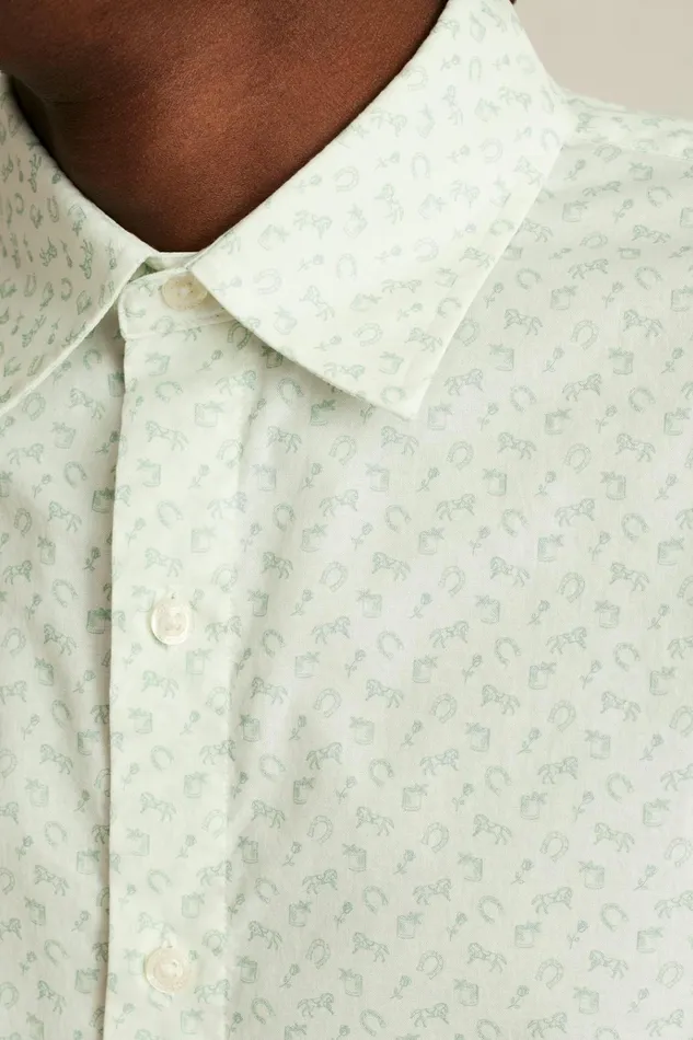Men Casual Shirts Bonobos Riviera Short Sleeve Shirt Forest Mister Edward