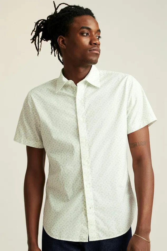 Men Casual Shirts Bonobos Riviera Short Sleeve Shirt Forest Mister Edward