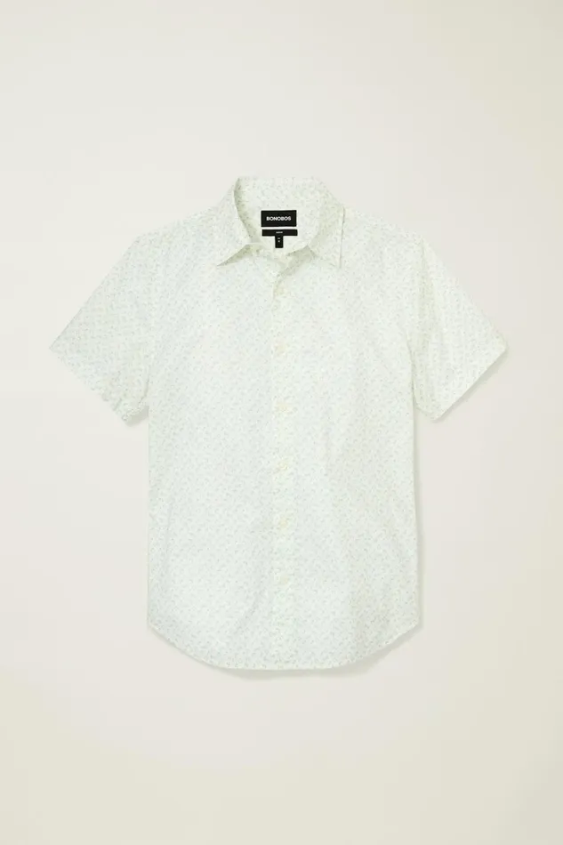 Men Casual Shirts Bonobos Riviera Short Sleeve Shirt Forest Mister Edward
