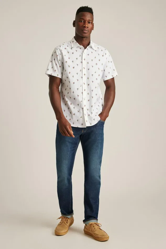 Men Casual Shirts Bonobos Riviera Short Sleeve Shirt Free As A Bird