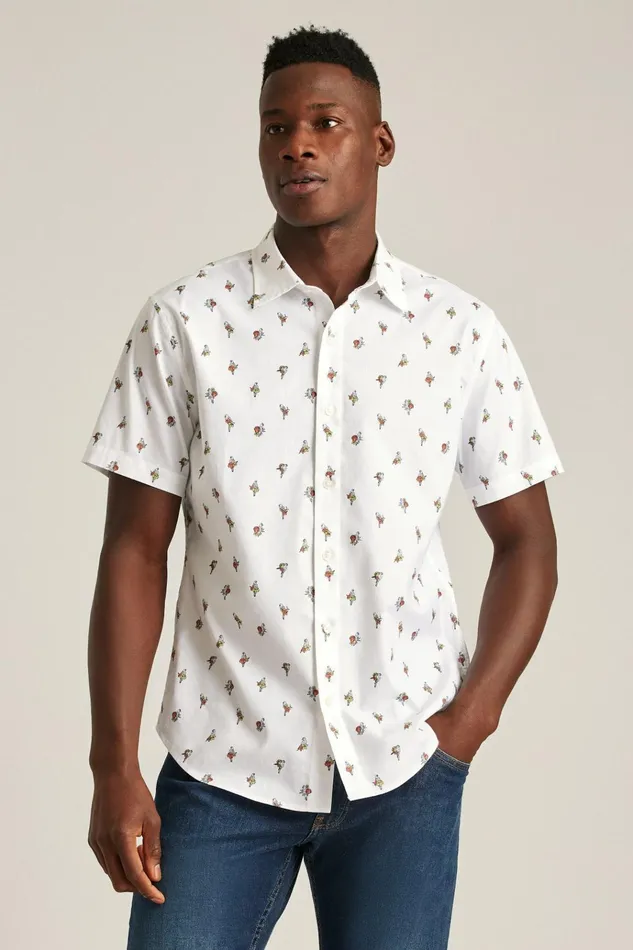 Men Casual Shirts Bonobos Riviera Short Sleeve Shirt Free As A Bird
