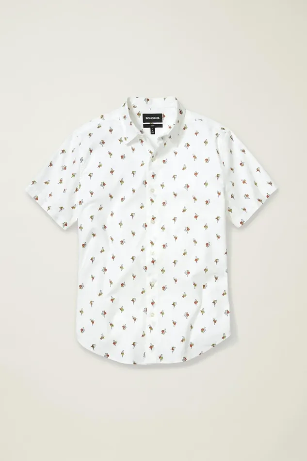 Men Casual Shirts Bonobos Riviera Short Sleeve Shirt Free As A Bird