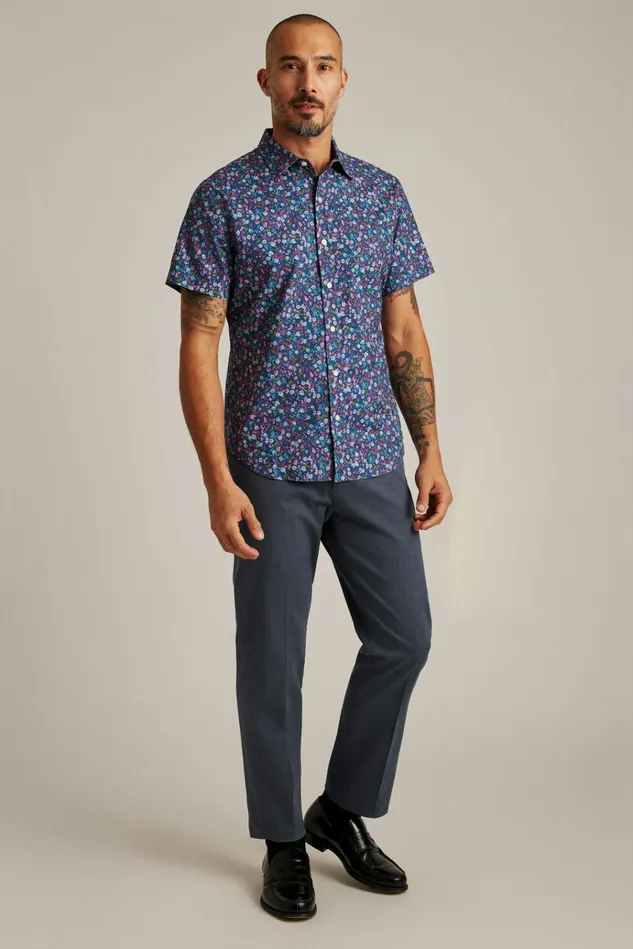 Men Casual Shirts Bonobos Riviera Short Sleeve Shirt Froggy Floral