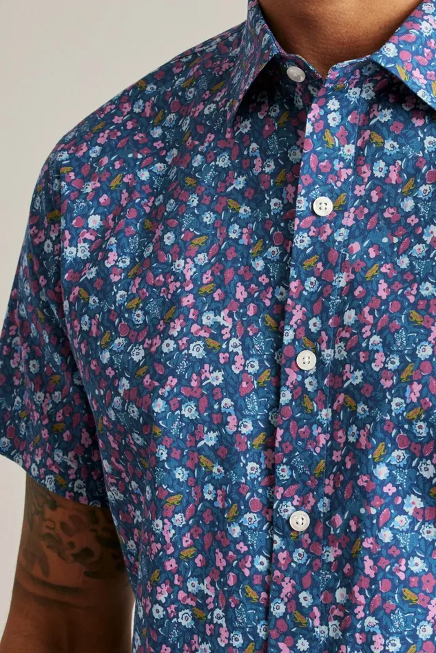 Men Casual Shirts Bonobos Riviera Short Sleeve Shirt Froggy Floral