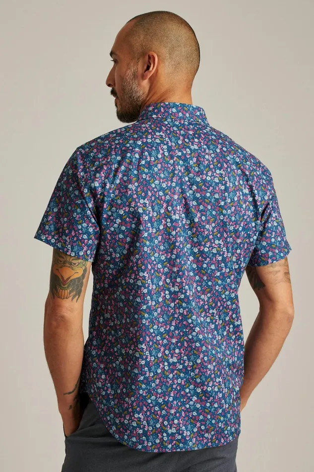 Men Casual Shirts Bonobos Riviera Short Sleeve Shirt Froggy Floral