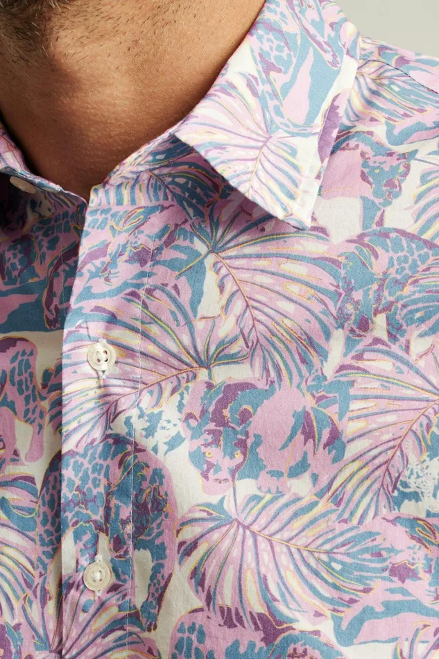Men Casual Shirts Bonobos Riviera Short Sleeve Shirt Lavender Prowlers