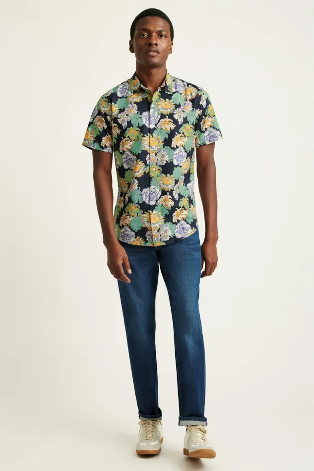 Men Casual Shirts Bonobos Riviera Short Sleeve Shirt Navy Chesapeake Floral Men Casual Shirts Bonobos Riviera Short Sleeve Shirt Navy Chesapeake Floral