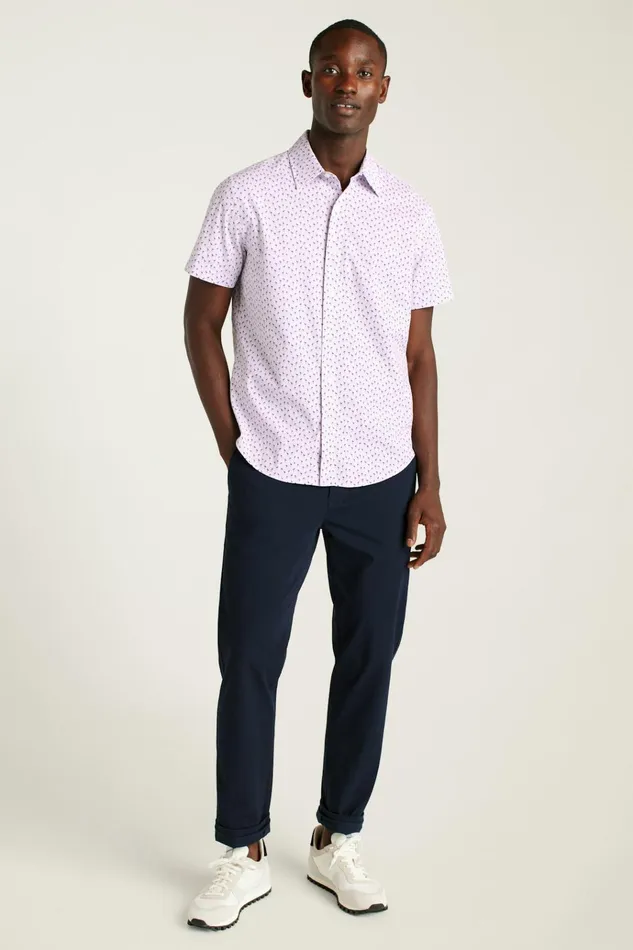 Men Casual Shirts Bonobos Riviera Short Sleeve Shirt Purple Micro Flamingo Men Casual Shirts Bonobos Riviera Short Sleeve Shirt Purple Micro Flamingo