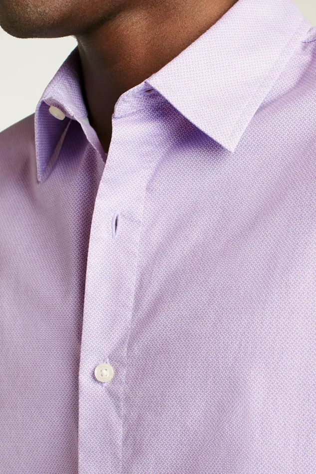 Men Casual Shirts Bonobos Riviera Short Sleeve Shirt Purple Micro Geo