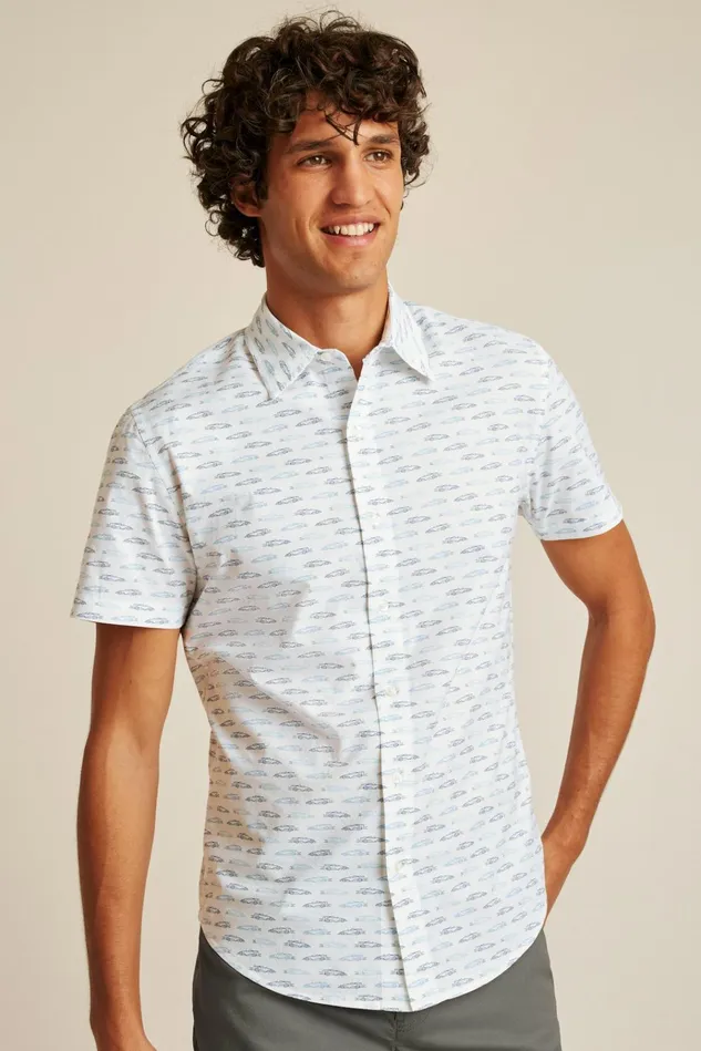 Men Casual Shirts Bonobos Riviera Short Sleeve Shirt Vroom Vrooms