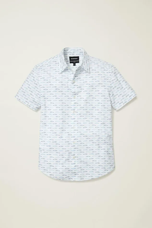 Men Casual Shirts Bonobos Riviera Short Sleeve Shirt Vroom Vrooms
