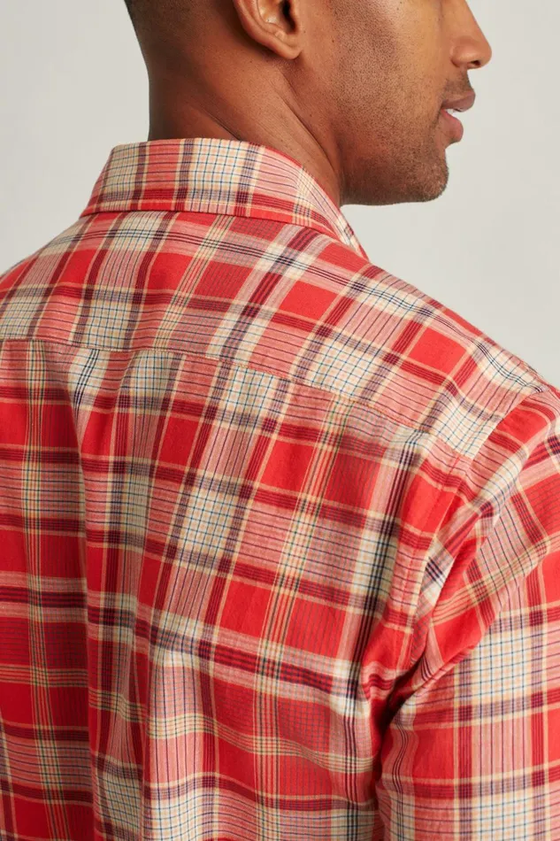 Men Casual Shirts Bonobos Seasonal Casual Shirts Red Plaid