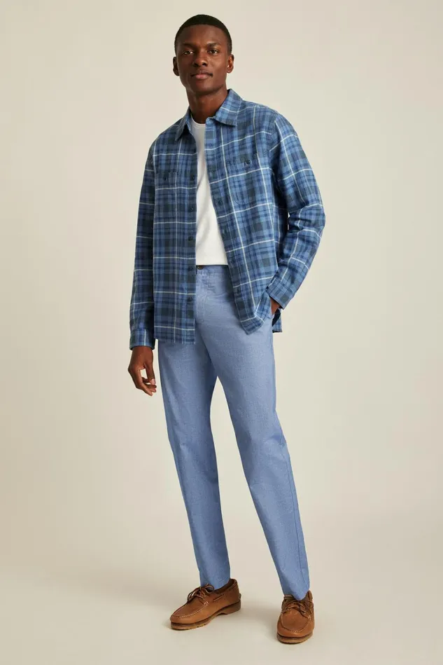 Men Casual Shirts Bonobos Sunset Overshirt Blue Ireland Plaid