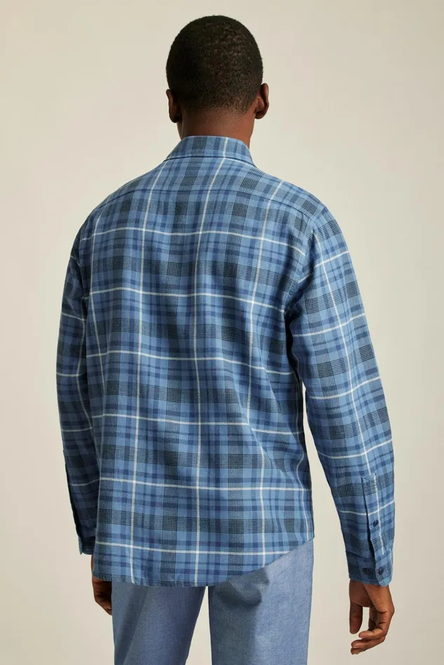Men Casual Shirts Bonobos Sunset Overshirt Blue Ireland Plaid
