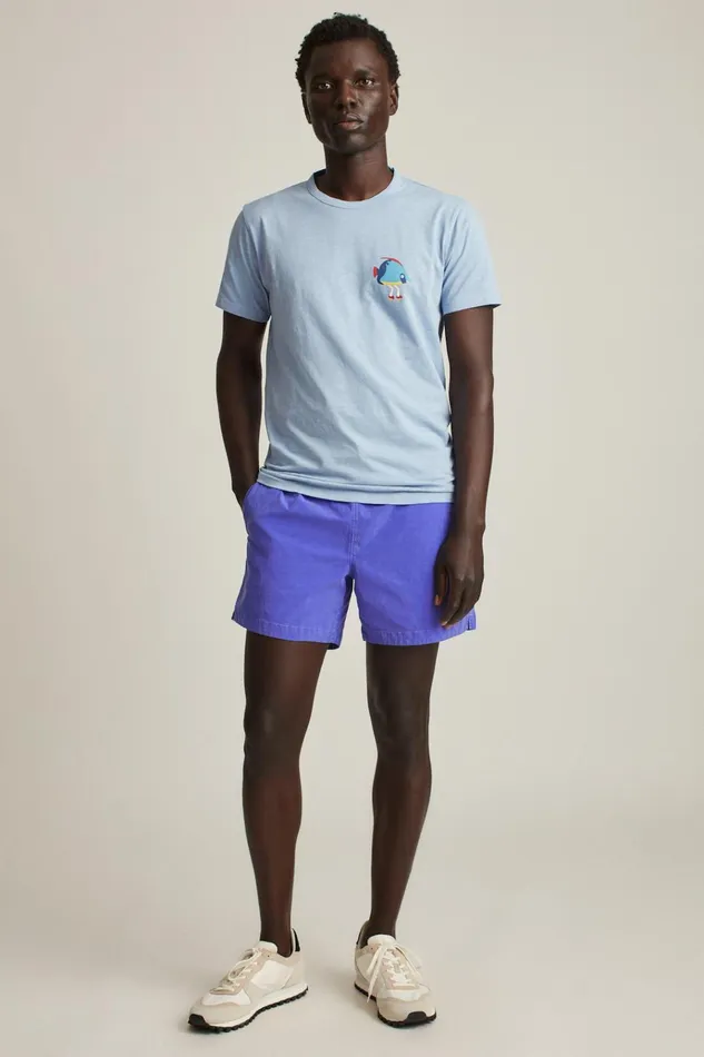 Men Casual Shorts Bonobos Anywhere Short EWaist Blue Fish Skate