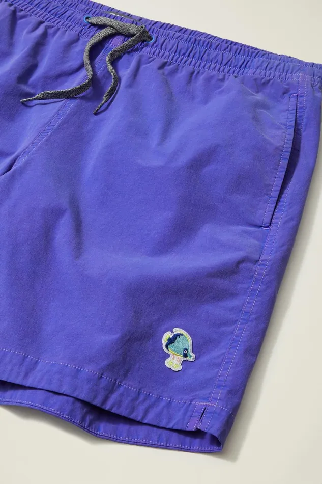 Men Casual Shorts Bonobos Anywhere Short EWaist Blue Fish Skate