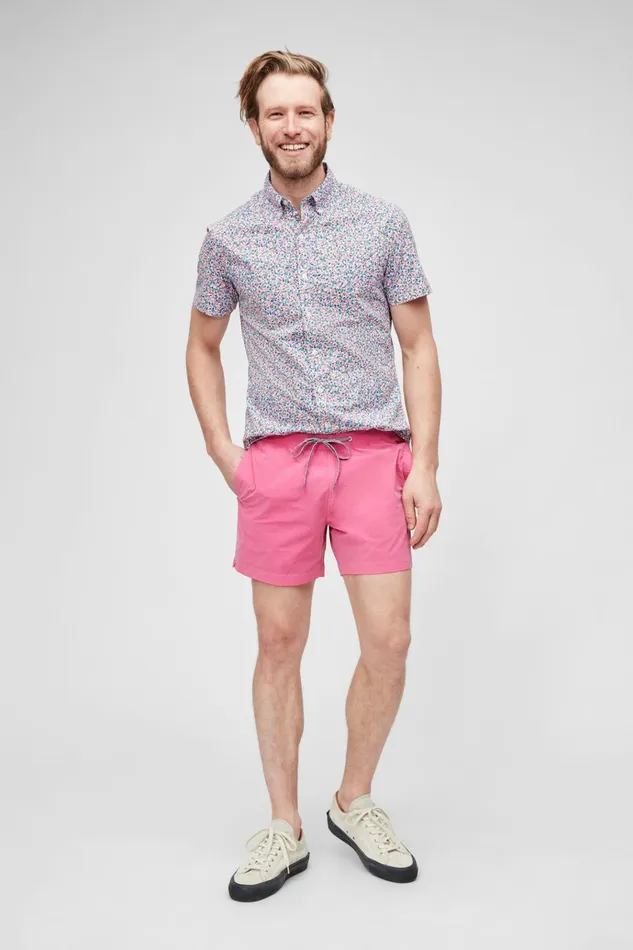 Men Casual Shorts Bonobos Anywhere Short EWaist Rose Violet