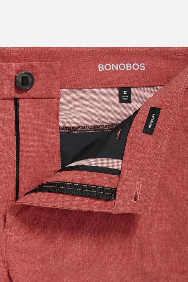 Men Casual Shorts Bonobos Coast To Coaster Shorts Heather Red