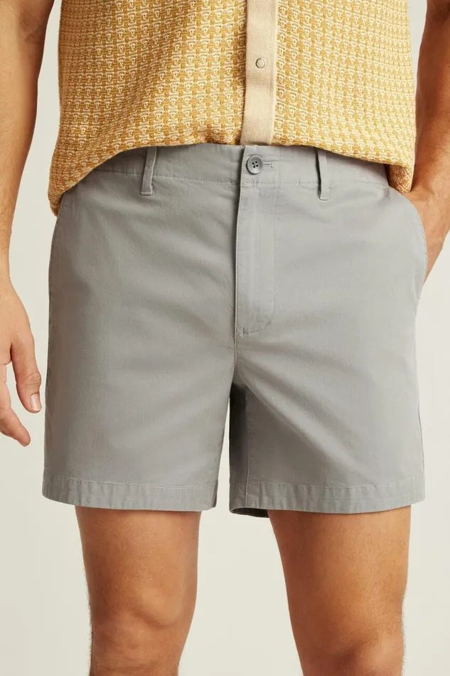 Men Casual Shorts Bonobos Lightweight Chino Short Monument Grey