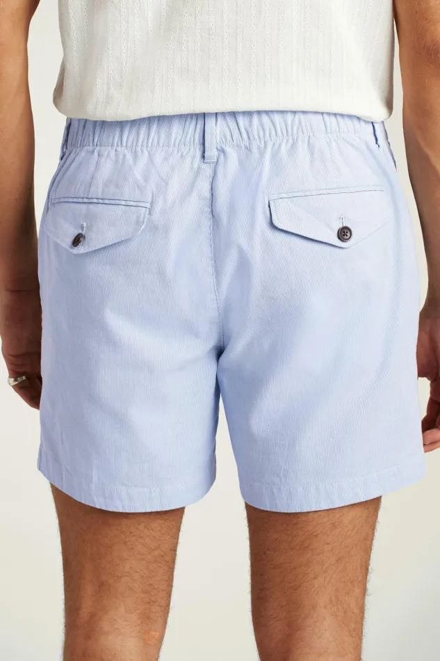 Men Casual Shorts Bonobos Lightweight Chino Short Sky White Stripe