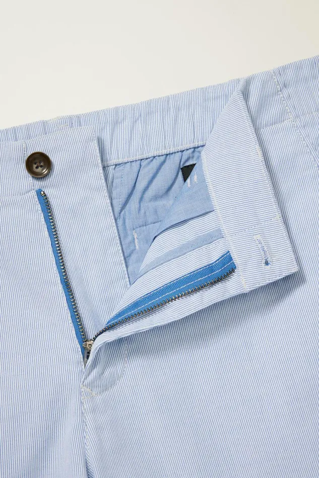 Men Casual Shorts Bonobos Lightweight Chino Short Sky White Stripe