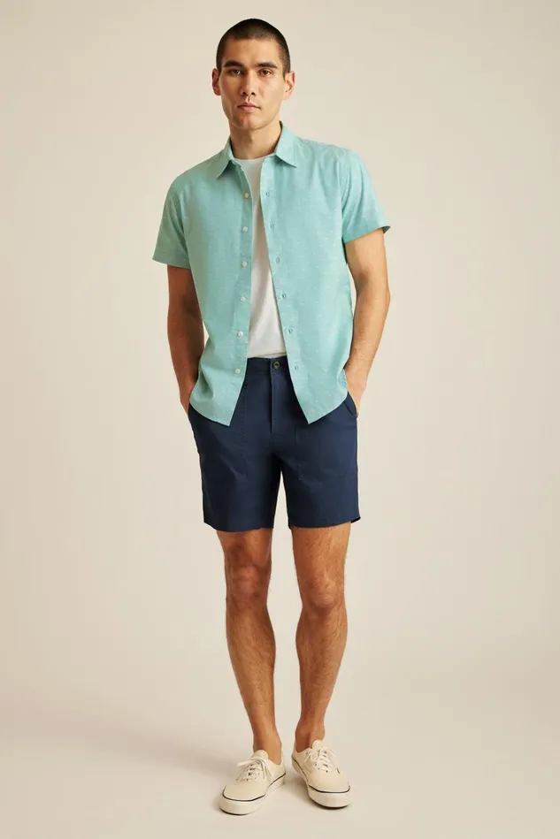 Men Casual Shorts Bonobos Lightweight Travel Short Maritime Blue