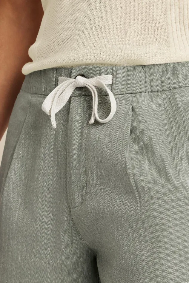 Men Casual Shorts Bonobos Linen Blend Boardwalk Short Deep Sage