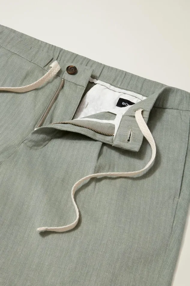 Men Casual Shorts Bonobos Linen Blend Boardwalk Short Deep Sage