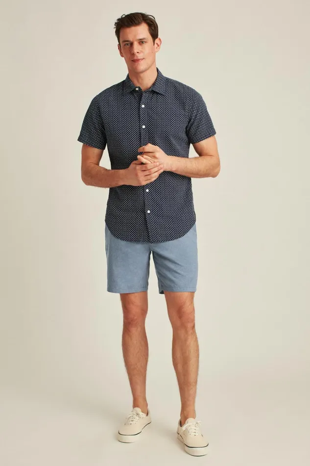 Men Casual Shorts Bonobos Performance Link Shorts Downpour Heather