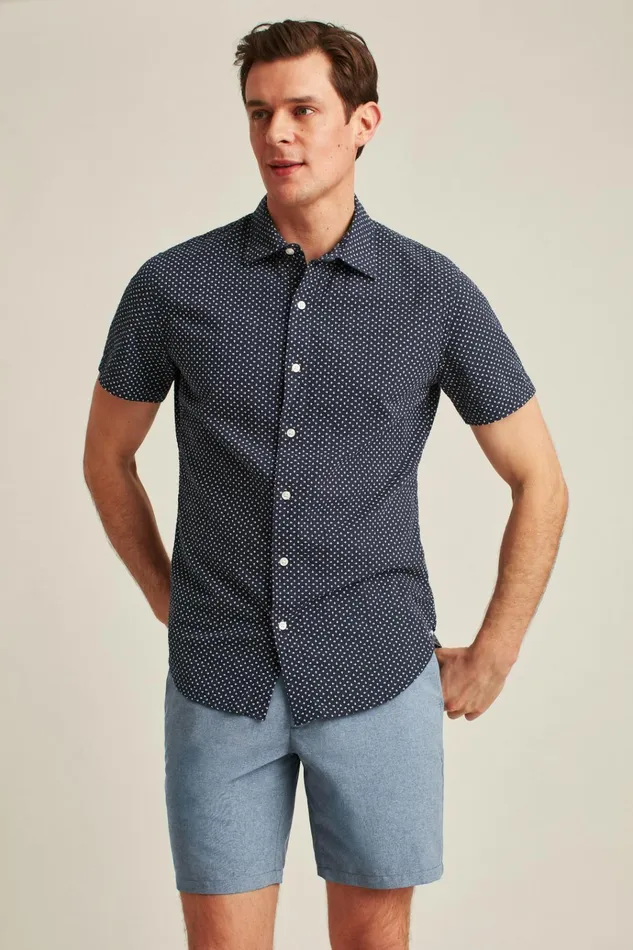 Men Casual Shorts Bonobos Performance Link Shorts Downpour Heather