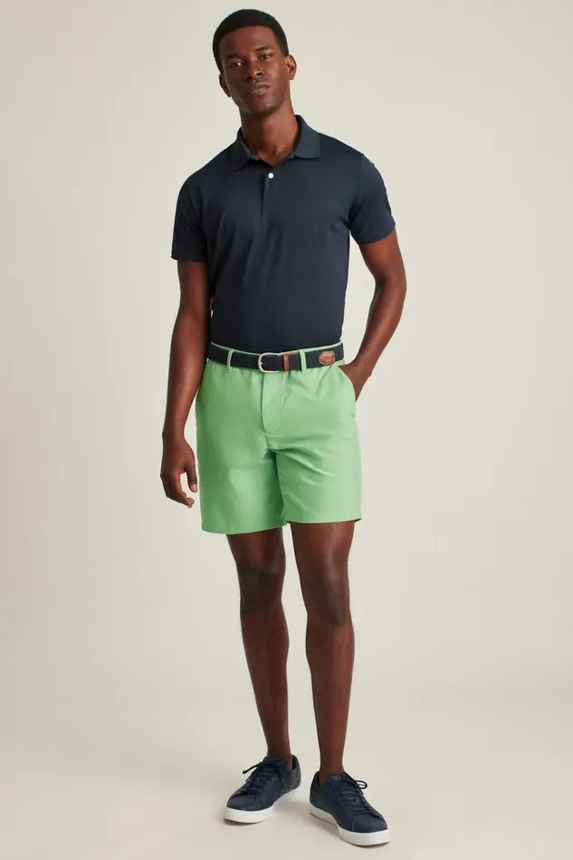 Men Casual Shorts Bonobos Performance Link Shorts Heather Green Grass