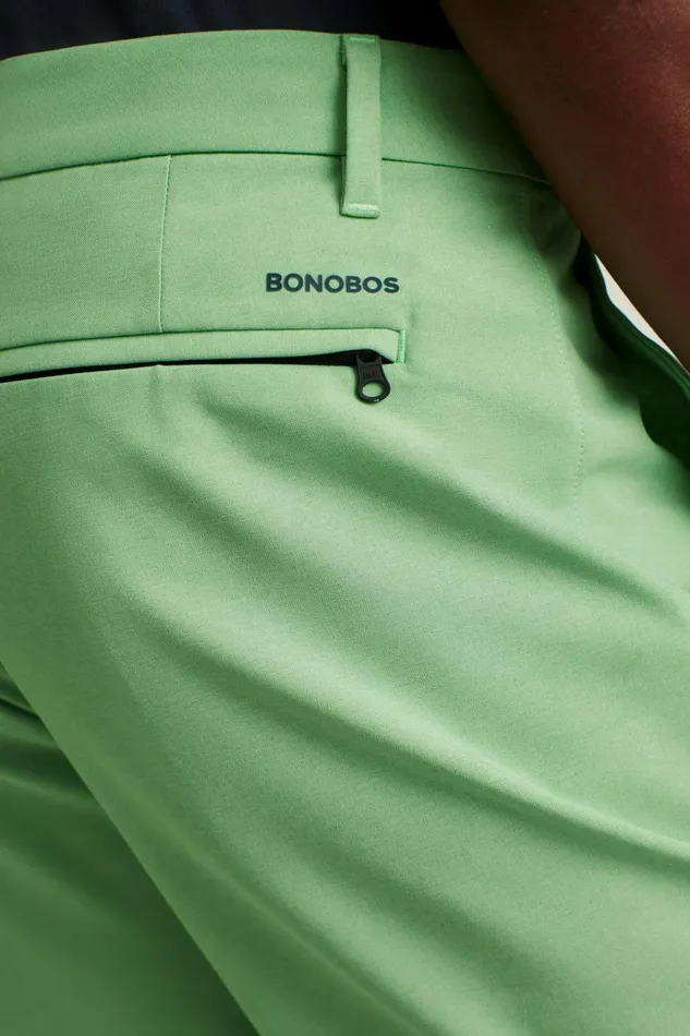 Men Casual Shorts Bonobos Performance Link Shorts Heather Green Grass