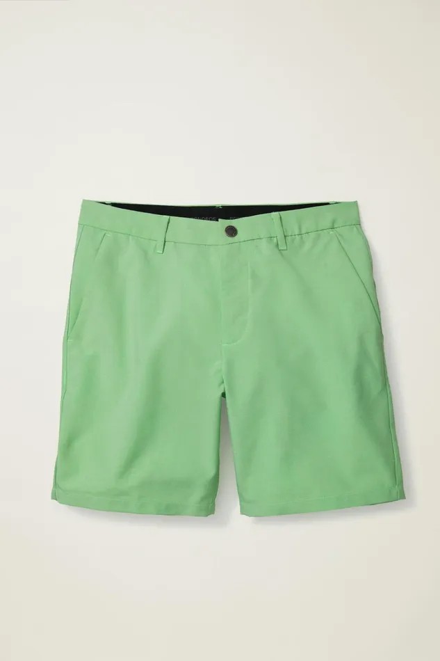 Men Casual Shorts Bonobos Performance Link Shorts Heather Green Grass