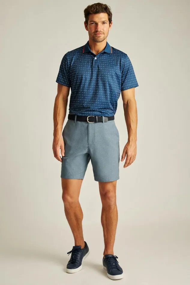 Men Casual Shorts Bonobos Performance Link Shorts Space Blue Heather