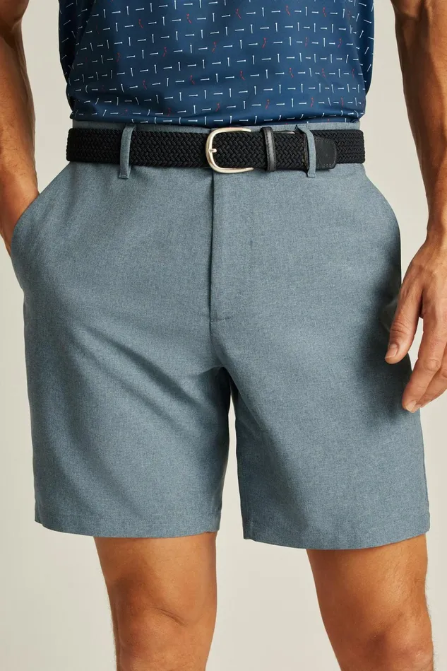 Men Casual Shorts Bonobos Performance Link Shorts Space Blue Heather