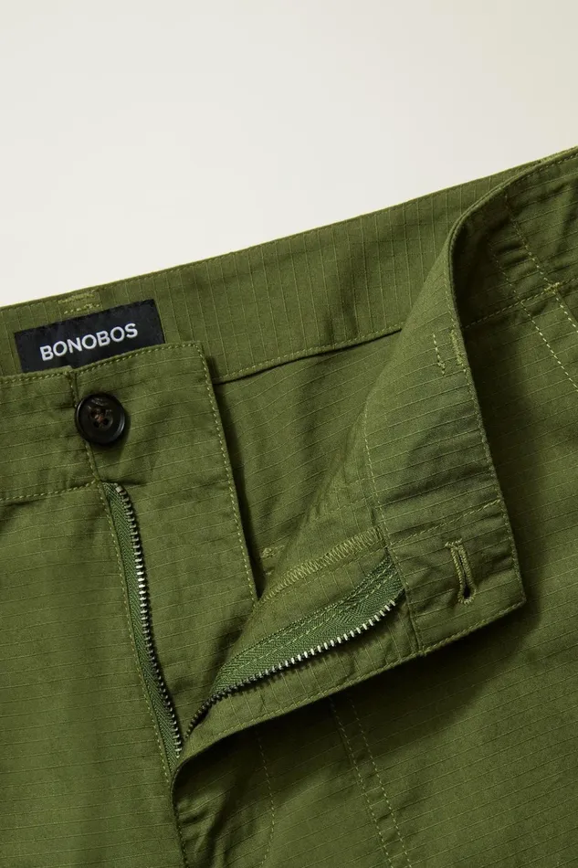 Men Casual Shorts Bonobos Ripstop Fatigue Shorts Pickle Green