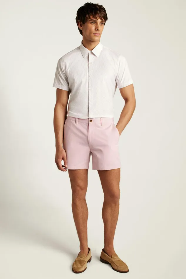Men Casual Shorts Bonobos The Chino Short 20 Chalk Pink