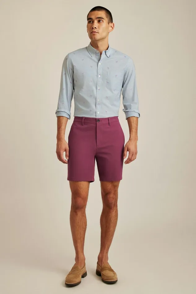 Men Casual Shorts Bonobos The Chino Short 20 Crushed Violet