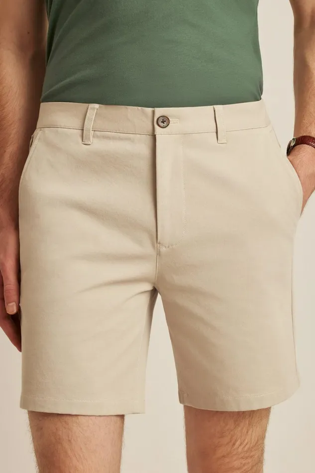 Men Casual Shorts Bonobos The Chino Short 20 Fossil Grey