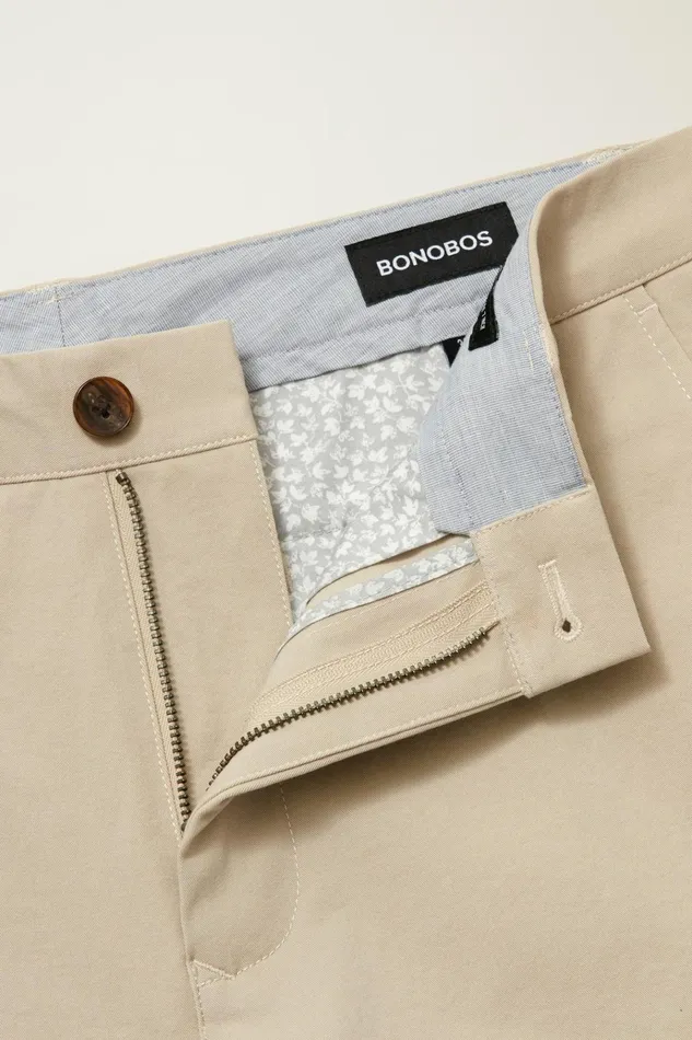 Men Casual Shorts Bonobos The Chino Short 20 Fossil Grey