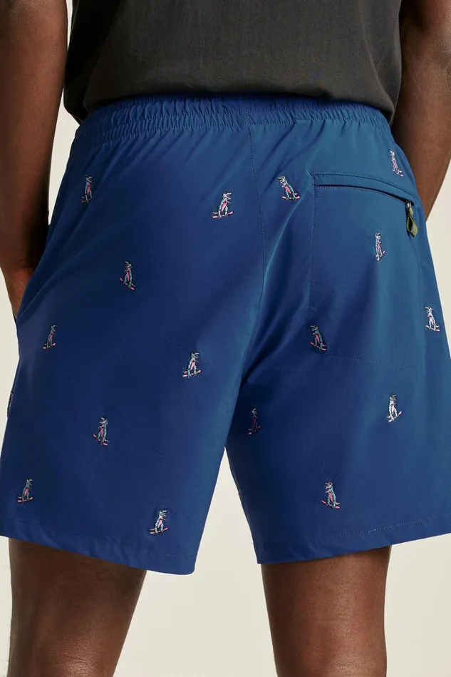 Men Casual Shorts Bonobos The Embroidered Rec Short Dinosaur Snow Day