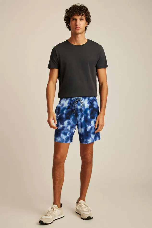 Men Casual Shorts Bonobos The Rec Short Blue Clouds