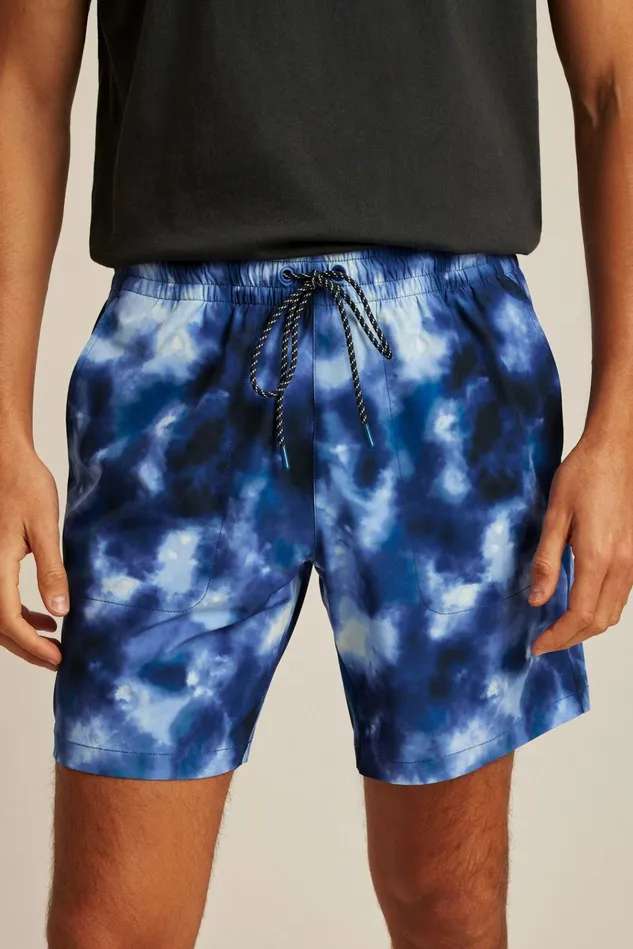 Men Casual Shorts Bonobos The Rec Short Blue Clouds