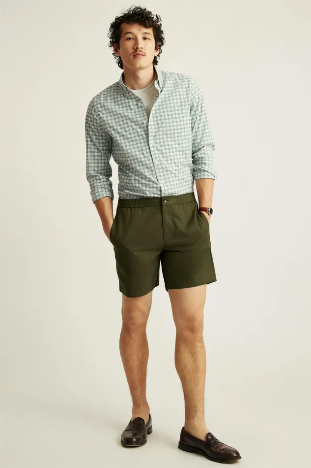 Men Casual Shorts Bonobos Weekend Wanderer Short Olive Brown