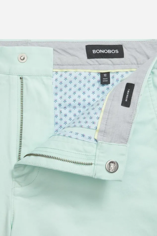 Men Chino Shorts Bonobos Stretch Washed Chino Shorts Green Glass