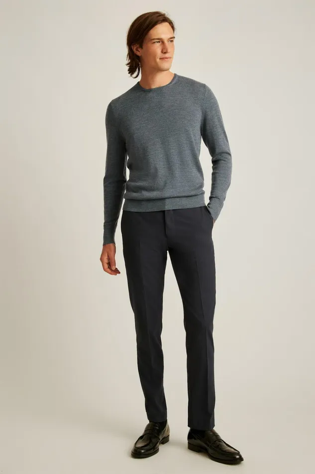 Men Crew and VNeck Sweaters Bonobos Washable Merino Crew Neck Sweater Charcoal Men Crew and VNeck Sweaters Bonobos Washable Merino Crew Neck Sweater Charcoal