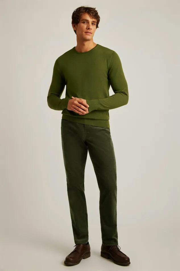 Men Crew and VNeck Sweaters Bonobos Washable Merino Crew Neck Sweater Olive Men Crew and VNeck Sweaters Bonobos Washable Merino Crew Neck Sweater Olive