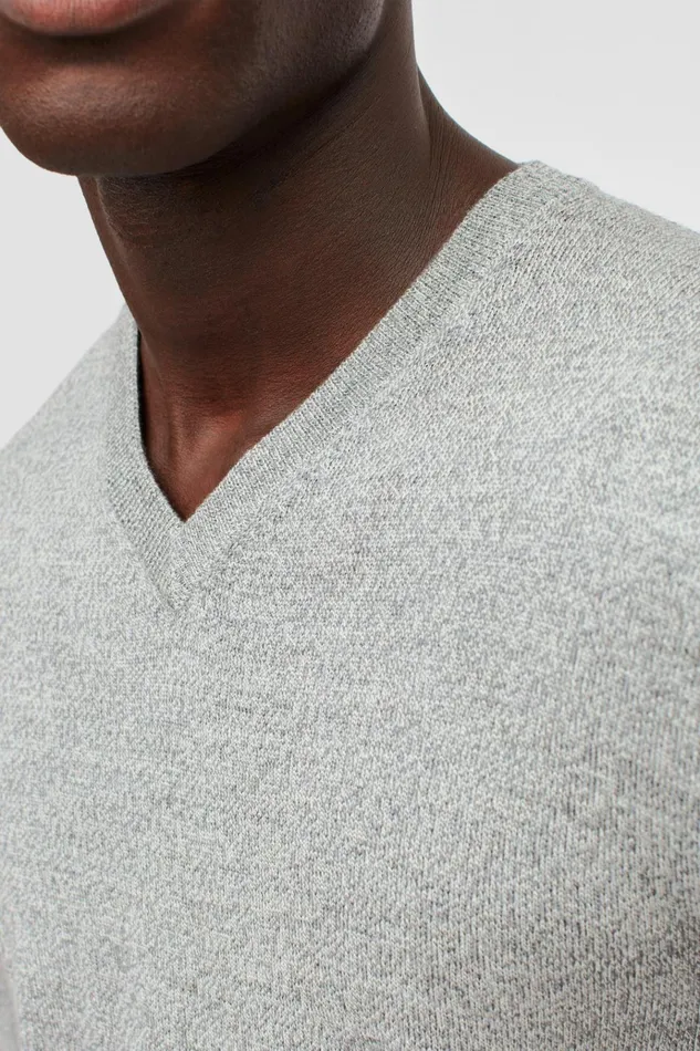 Men Crew and VNeck Sweaters Bonobos Washable Merino VNeck Sweater Grey