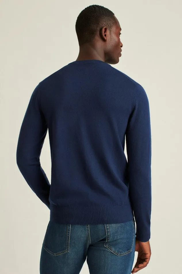 Men Crew and VNeck Sweaters Bonobos Washable Merino VNeck Sweater Navy